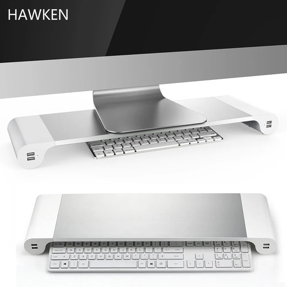 HAWKEN Aluminum Alloy Space Bar Monitor Stand Laptop Table with 4 USB Ports for iMac MacBook Computer Laptop Below 20Inch
HAWKEN Aluminum Alloy Space Bar Monitor Stand Laptop Table with 4 USB Ports for iMac MacBook Computer Laptop Below 20Inch