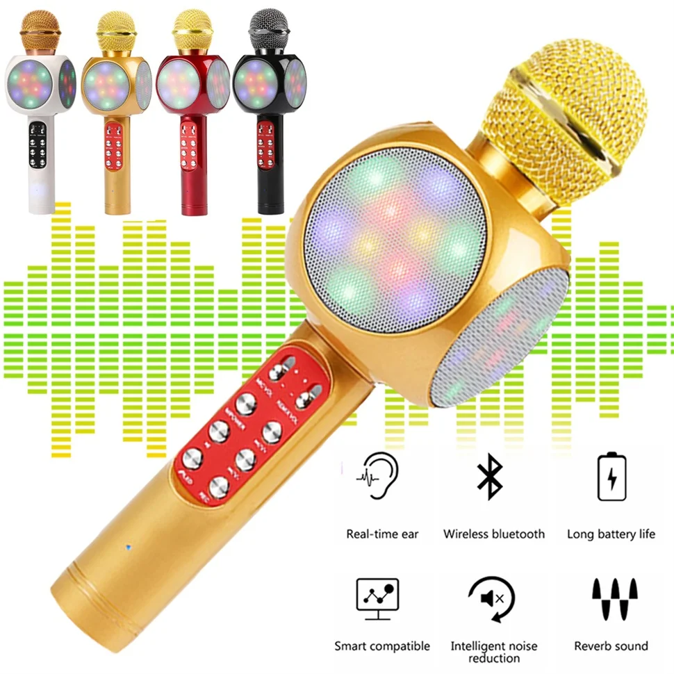Usb Microphone Handheld Player Singing Player Singing Recorder Mic Wireless Microphone Karaoke Microphone Bluetooth Speaker
Usb Microphone Handheld Player Singing Player Singing Recorder Mic Wireless Microphone Karaoke Microphone Bluetooth Speaker