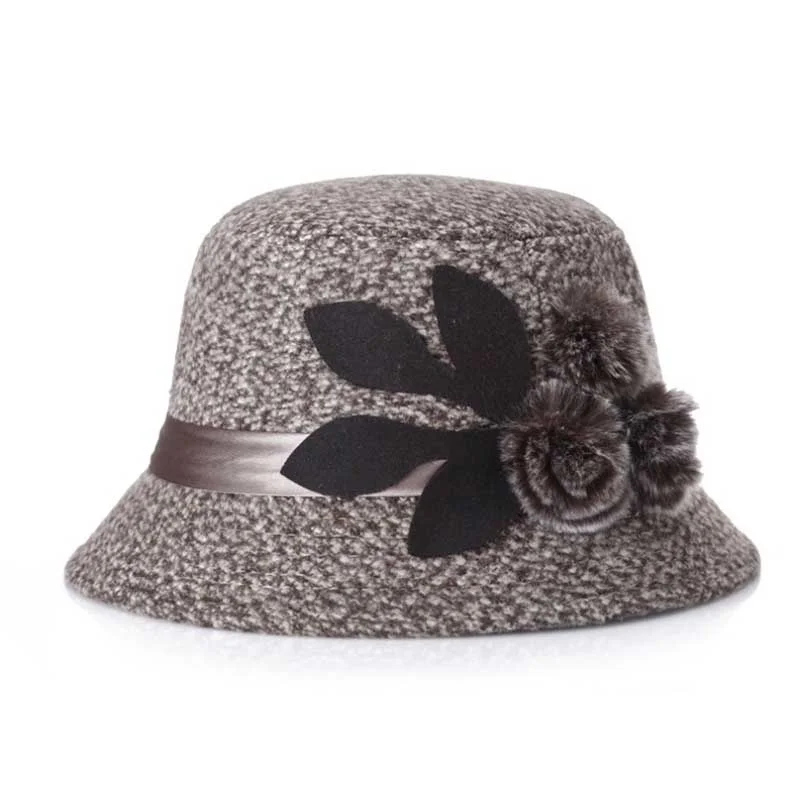 

Шляпа Федора Женская Вечерние няя из искусственной шерсти, 57-58 см