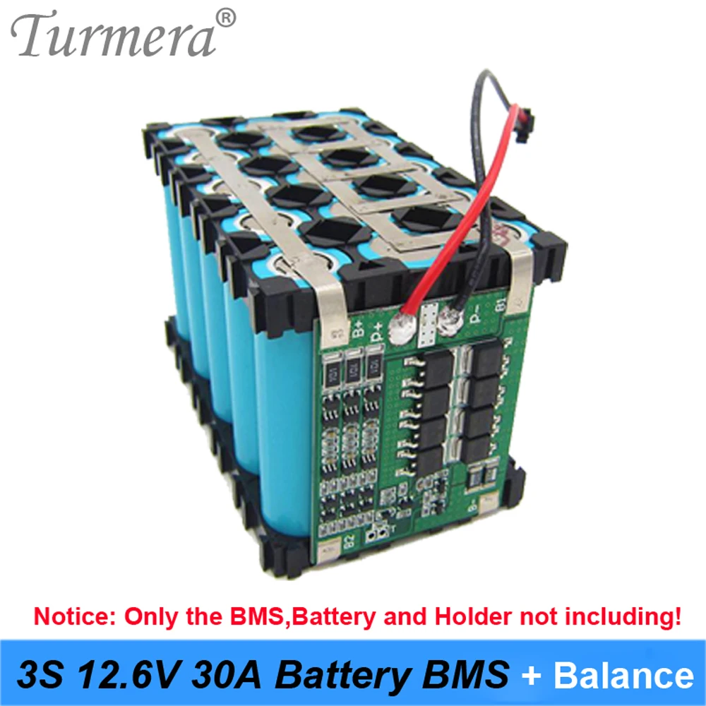 

3S 30A 11.1V 12.6V 18650 lithium battery protection Board for screwdriver drill 40A current with Balance