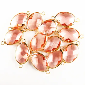 10Pcs Beautiful Faceted Wrapped Pink Titanium Crystal Oval Connector Pendant Bead 18x13x6mm 44BBS
10Pcs Beautiful Faceted Wrapped Pink Titanium Crystal Oval Connector Pendant Bead 18x13x6mm 44BBS