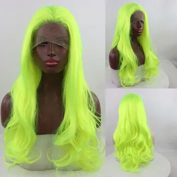 Bombshell Fluorescent Green13*3Synthetic Lace Front Mesh Long Wavy Wig Without Glue High Temperature Fiber Lady Role Playing Wig
Bombshell Fluorescent Green13*3Synthetic Lace Front Mesh Long Wavy Wig Without Glue High Temperature Fiber Lady Role Playing Wig