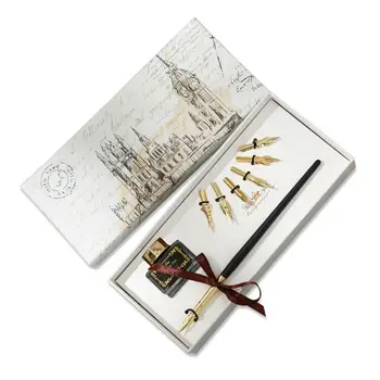 Vintage English Calligraphy Dip Pen Fountain with Ink Nibs Set Office Stationery
Vintage English Calligraphy Dip Pen Fountain with Ink Nibs Set Office Stationery