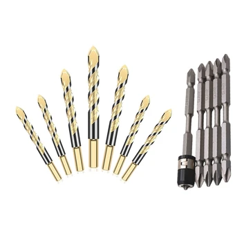5Pcs S2 Screwdriver Bits Set 100mm Phillips Strong net Driver Steel Double Head Hex Shank with Drill Bit Set 7 Pieces
5Pcs S2 Screwdriver Bits Set 100mm Phillips Strong net Driver Steel Double Head Hex Shank with Drill Bit Set 7 Pieces