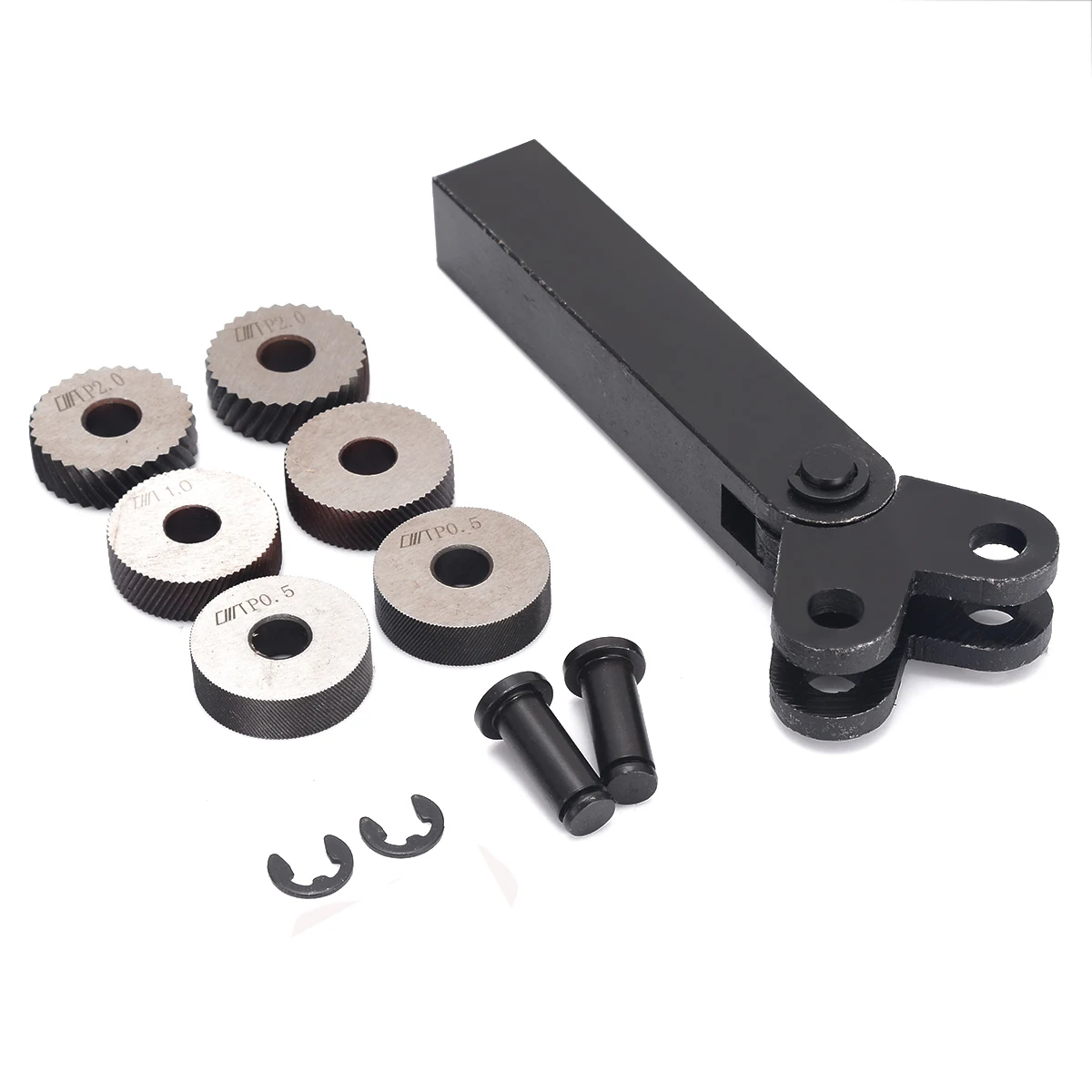 7Pcs Knurling Tool 0.5/1/2mm Diagonal Dual Wheel Linear Knurl Set Steel Lathe Cutter Wheel Knurling Tool Set
7Pcs Knurling Tool 0.5/1/2mm Diagonal Dual Wheel Linear Knurl Set Steel Lathe Cutter Wheel Knurling Tool Set