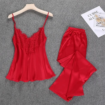 Strap Loose Pants Cute 2PCS Pajama Set Women Sexy Lingerie Pijama Mujer Casual Lounge Nightgown Sleepwear пижама женская
Strap Loose Pants Cute 2PCS Pajama Set Women Sexy Lingerie Pijama Mujer Casual Lounge Nightgown Sleepwear пижама женская