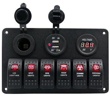 IP67 Rocker With Screws Switch LED Switch Panel Breaker Replacement Car Marine 6-Gang
IP67 Rocker With Screws Switch LED Switch Panel Breaker Replacement Car Marine 6-Gang