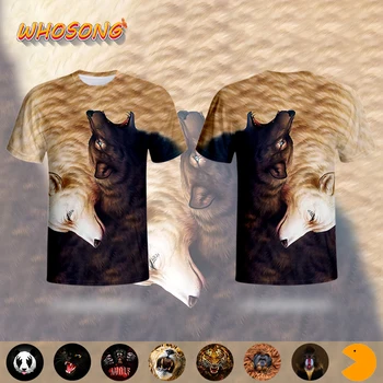 WHOSONG 3D print t-shirt men funny animal clothes orangutan monkey wolf tiger lion panda off white Short Sleeve tees tops 
WHOSONG 3D print t-shirt men funny animal clothes orangutan monkey wolf tiger lion panda off white Short Sleeve tees tops