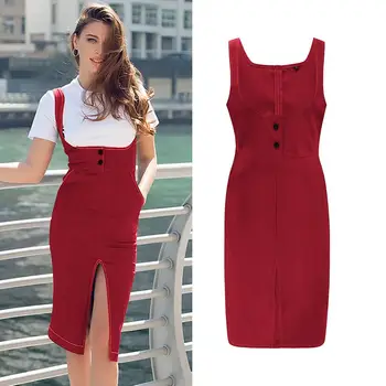 Summer Women Skirt Fashion Shoulder Straps Pleated Skirts Female Temperament Strap Split Midi Casual Skirts
Summer Women Skirt Fashion Shoulder Straps Pleated Skirts Female Temperament Strap Split Midi Casual Skirts