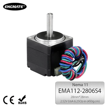 ENGMATE Nema 11 Stepper Motor 6.25Oz-In 2-Phase 0.6A for CNC Mill Router Cutter EMA112-2806S4
ENGMATE Nema 11 Stepper Motor 6.25Oz-In 2-Phase 0.6A for CNC Mill Router Cutter EMA112-2806S4