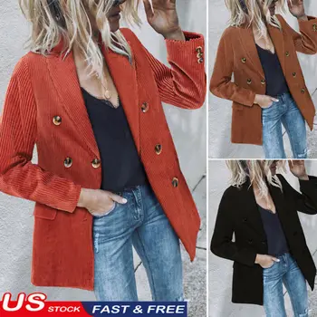 Women Button Slim Fit Blazer Solid Elegant Female Casual OL Work Jacket Long Sleeve Fashion Outwear Suit
Women Button Slim Fit Blazer Solid Elegant Female Casual OL Work Jacket Long Sleeve Fashion Outwear Suit