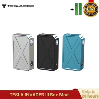 Electronic Cigarette 100% Original Tesla Invader 3 Box Mod 240W Powered By Dual 18650 Batteries VS Tesla Invader 4X VV Vape Mods 
Electronic Cigarette 100% Original Tesla Invader 3 Box Mod 240W Powered By Dual 18650 Batteries VS Tesla Invader 4X VV Vape Mods