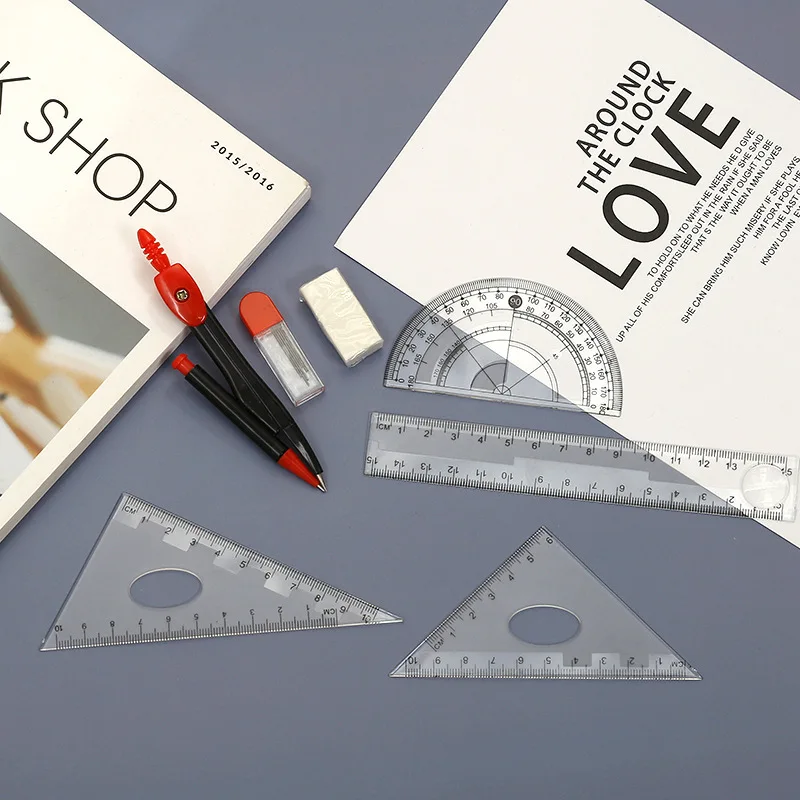 School Study Tool Kit Ruler Compasses Portable School Math Geometry Set Protractor Drawing Compass Ruler Pencil Essentials Math
School Study Tool Kit Ruler Compasses Portable School Math Geometry Set Protractor Drawing Compass Ruler Pencil Essentials Math