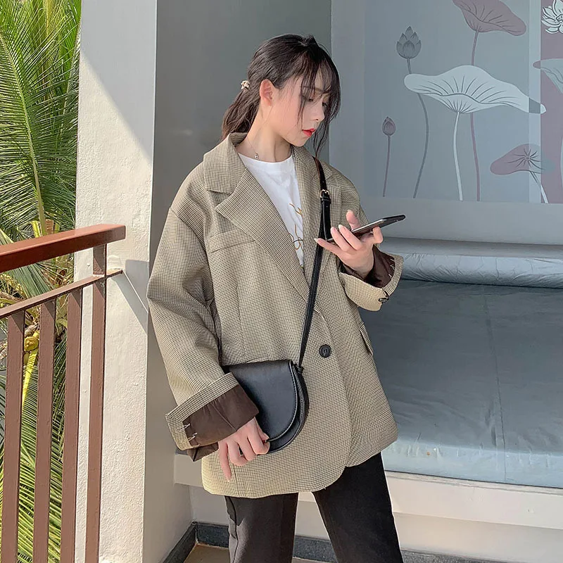 Photo Shoot Small Suit Plaid Suit Jacket Women's Spring And Autumn Short Thousands of Birds Casual Retro Small Thousands of Bird
Photo Shoot Small Suit Plaid Suit Jacket Women's Spring And Autumn Short Thousands of Birds Casual Retro Small Thousands of Bird
