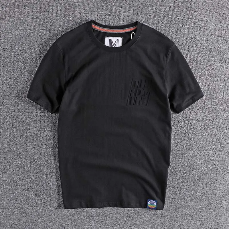 New style simple embossed letter pattern in summer 2020 with European and American men's round neck short sleeve T-shirt tops T
New style simple embossed letter pattern in summer 2020 with European and American men's round neck short sleeve T-shirt tops T