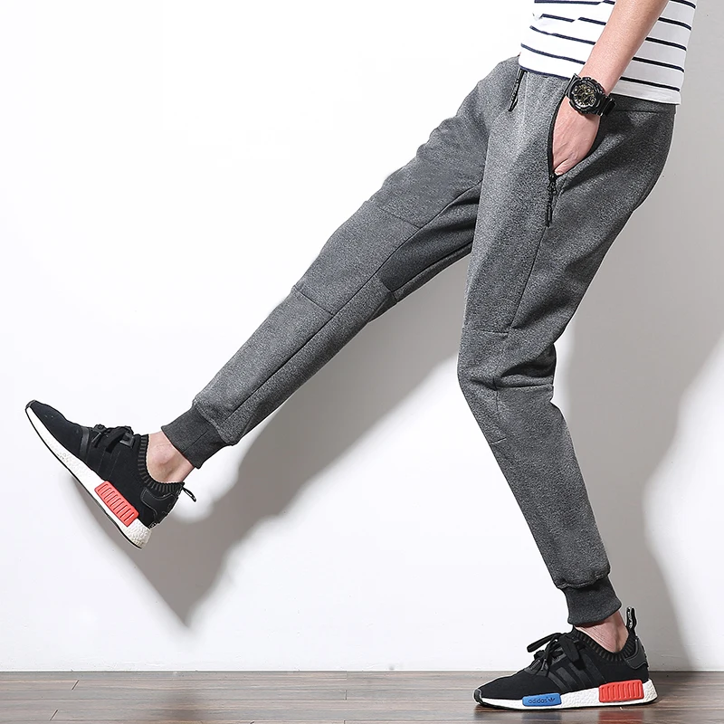 Мужские модные повседневные брюки узкие длиной до щиколотки|fashion trousers|casual pantspants