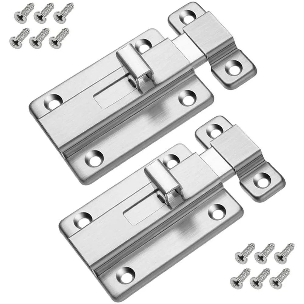 2Pieces Door Bolts Stainless Steel Latch Sliding Door Lock Surface Mounted Slide Bolt for All Types Internal Doors Door Bolts
2Pieces Door Bolts Stainless Steel Latch Sliding Door Lock Surface Mounted Slide Bolt for All Types Internal Doors Door Bolts