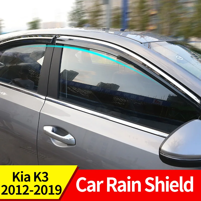 window visor car rain shield side wind window deflectors visor windshield on the windows accessories For Kia K3 2012-2019
window visor car rain shield side wind window deflectors visor windshield on the windows accessories For Kia K3 2012-2019