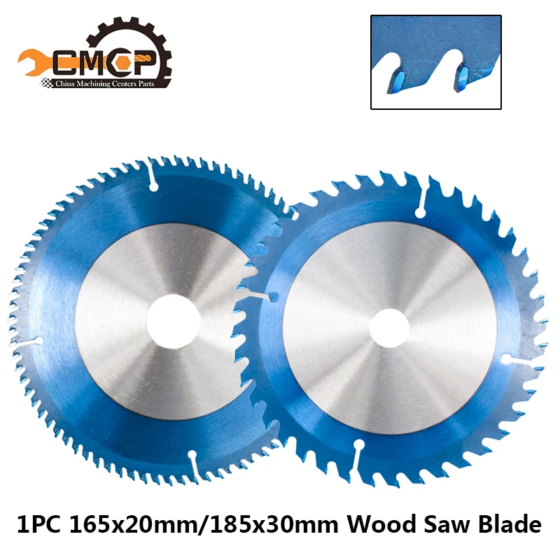 

CMCP Nano Blue Coated 165-185mm Circular Saw Blade For Wood TCT Cutting Disc Woodworking Tools 24T/40T/48T Carbide Saw Disc