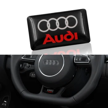 

1Pcs 3D car sticker badge steering wheel small shell emblem For audi a3 a4 a5 a6 a7 a8 Q3 Q4 Q5 Q6 Q7 b8 b6 c6 8p Car styling