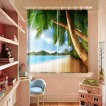 3d Short Curtains for Small Window Beach Coconut Tree Scenery Pattern Blackout Curtains Thicken Fabric Curtain for Living Room
3d Short Curtains for Small Window Beach Coconut Tree Scenery Pattern Blackout Curtains Thicken Fabric Curtain for Living Room