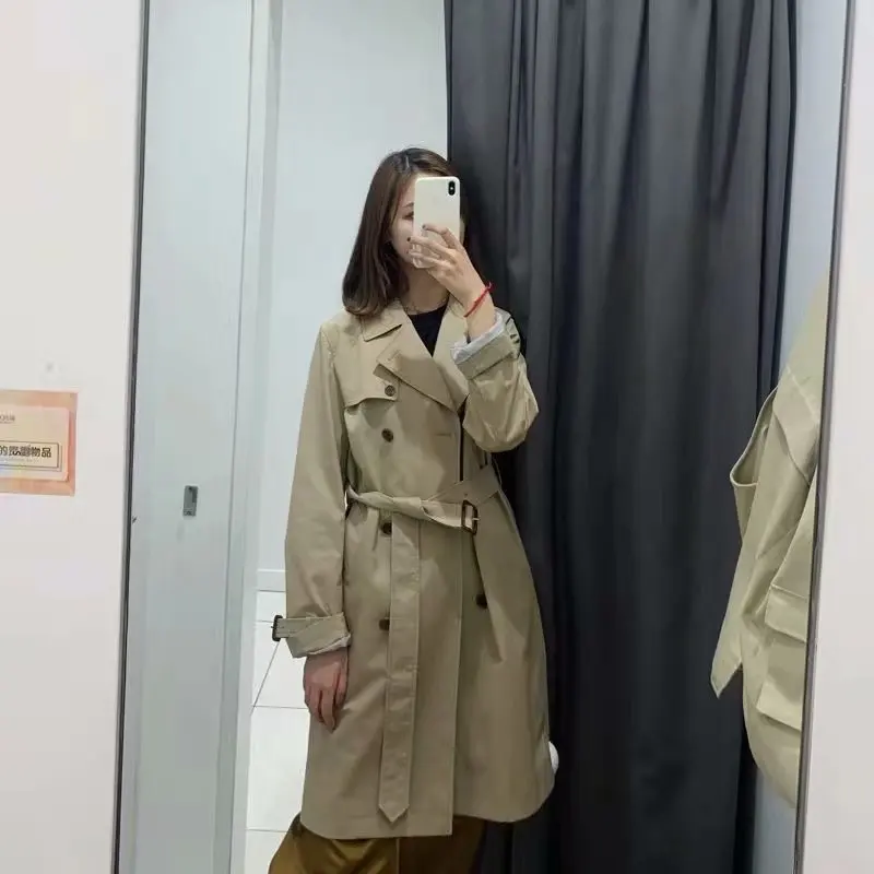 Autumn Three-Color Classic Women's Autumn New Products Mid-length Solid Color with Belt Trench Coat Double Breasted Coat Women's
Autumn Three-Color Classic Women's Autumn New Products Mid-length Solid Color with Belt Trench Coat Double Breasted Coat Women's