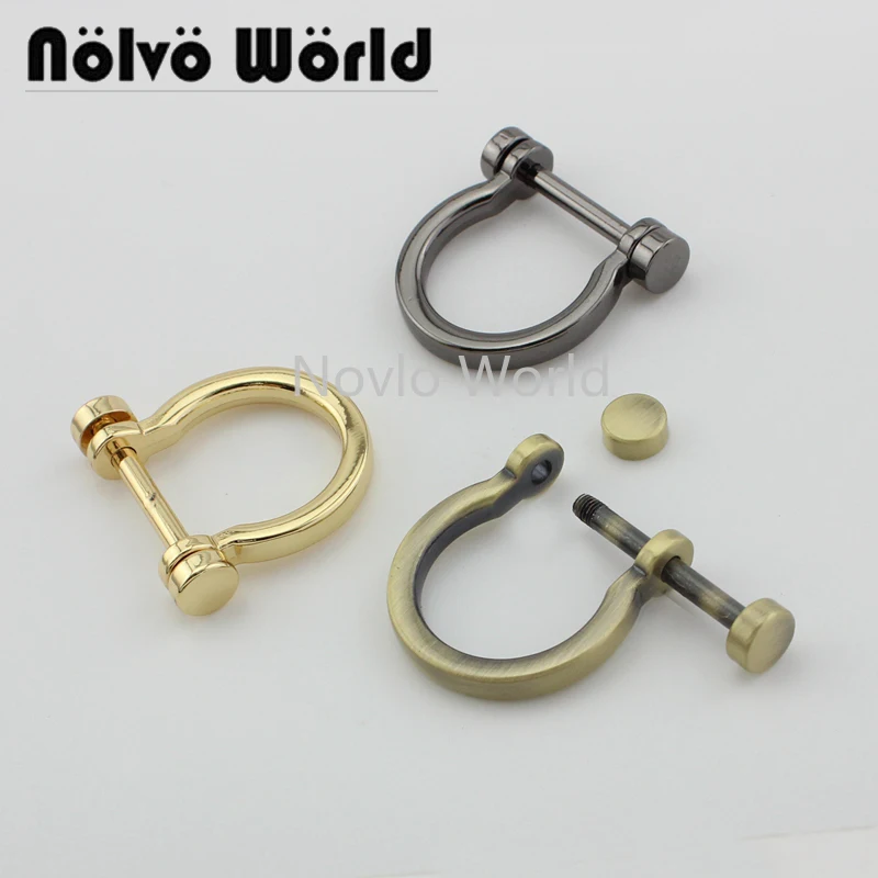 Wholesale 500pcs, inner width 23*20mm,5colors accept mix color, metal D ring horseshoe buckle detachable screws handles hardware
Wholesale 500pcs, inner width 23*20mm,5colors accept mix color, metal D ring horseshoe buckle detachable screws handles hardware