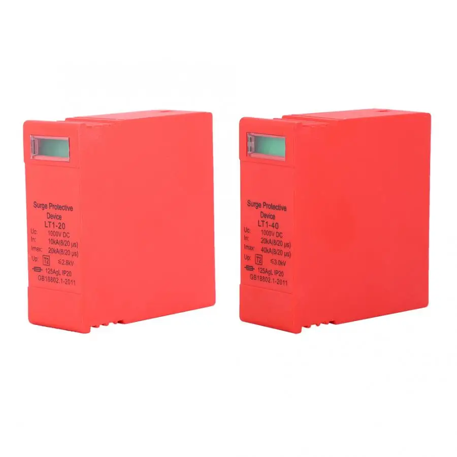 2PCS SPD Photovoltaic Surge Protective Device Surge Protector Arrester Home Usage DC 1000V
2PCS SPD Photovoltaic Surge Protective Device Surge Protector Arrester Home Usage DC 1000V