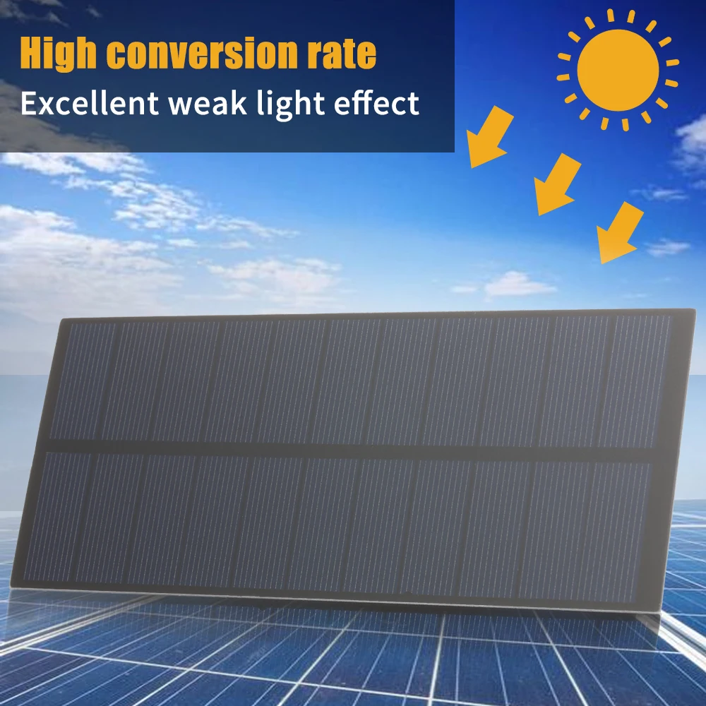 2.2W/5.5V DIY Solar Panel Module Solar Charger 188*78.5MM PET Polycrystalline Silicon Solar Panel For Solar Lights Displays Toys
2.2W/5.5V DIY Solar Panel Module Solar Charger 188*78.5MM PET Polycrystalline Silicon Solar Panel For Solar Lights Displays Toys