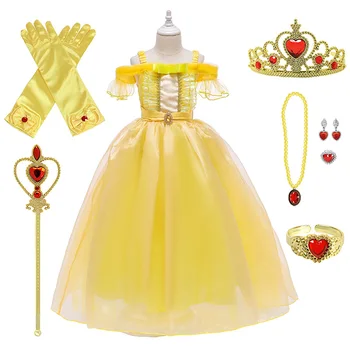 Girls Cosplay Princess Dress Set For 3-10 Years Girls Halloween Clothing Children Costume
Girls Cosplay Princess Dress Set For 3-10 Years Girls Halloween Clothing Children Costume