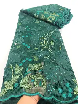 luxury green french net lace fabric 3d flower embroidered tulle mesh lace fabric with sequins for bridal dress 
luxury green french net lace fabric 3d flower embroidered tulle mesh lace fabric with sequins for bridal dress