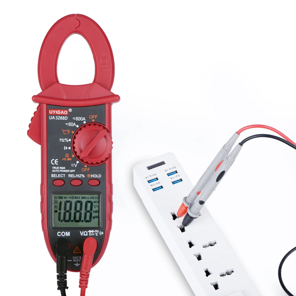 Multimeter Digital Voltage Tester Precision Clamp Meter T-RMS 6000 Counts Auto-Ranging Temperature Capacitance Diodes Continuity
Multimeter Digital Voltage Tester Precision Clamp Meter T-RMS 6000 Counts Auto-Ranging Temperature Capacitance Diodes Continuity