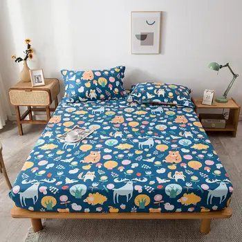 1 pc Fitted Bedding Sheet Floral Style Bed Linens King Size Sheet On An Elastic Band For Double Bed sabanas de cama Bedsheet
1 pc Fitted Bedding Sheet Floral Style Bed Linens King Size Sheet On An Elastic Band For Double Bed sabanas de cama Bedsheet