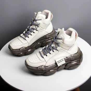 2019 New Sneakers Women Fashion Platform Beige Sneakers Thick Sole Wedge Shoes Casual Boots Breathable Soft Woman Chunky Shoes
2019 New Sneakers Women Fashion Platform Beige Sneakers Thick Sole Wedge Shoes Casual Boots Breathable Soft Woman Chunky Shoes