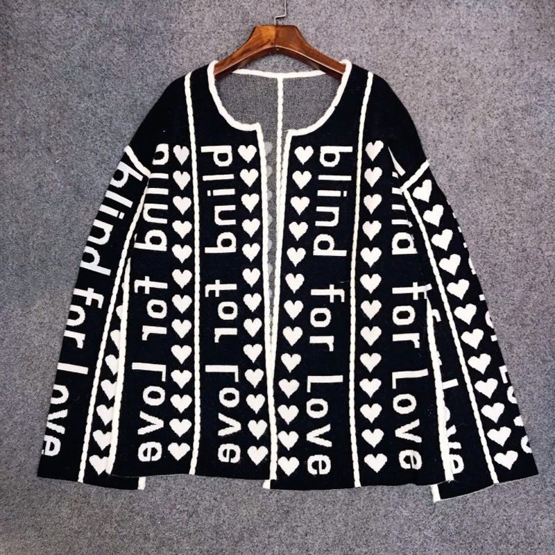 SHTONGHUA loose large knitted cardigans sweater love letters pattern sweater open stich coat vintage autumn winter sweater coat
SHTONGHUA loose large knitted cardigans sweater love letters pattern sweater open stich coat vintage autumn winter sweater coat