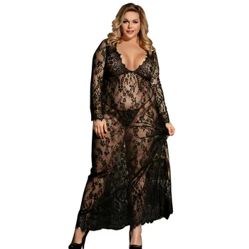 Black Women's Nightgown Sexy Night Dress Long Sleeve Pregnant Sleepwear m xxxl Plus Size Lingerie Lace Camisones Mujer RS80497
Black Women's Nightgown Sexy Night Dress Long Sleeve Pregnant Sleepwear m xxxl Plus Size Lingerie Lace Camisones Mujer RS80497