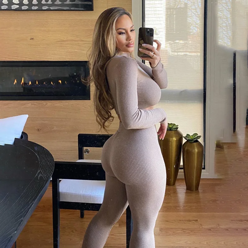 rib knit tracksuit women sporty fitness long sleeve solid casual two piece set elastic skinny outfits crop tops leggings sets
rib knit tracksuit women sporty fitness long sleeve solid casual two piece set elastic skinny outfits crop tops leggings sets