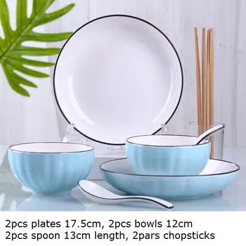 8pcs set White Blue Plates and Bowls Set Nordic Kitchen Dinner Set Plates and Dishes Plates Ceramic Pumpkin Bowls Plates Set
8pcs set White Blue Plates and Bowls Set Nordic Kitchen Dinner Set Plates and Dishes Plates Ceramic Pumpkin Bowls Plates Set