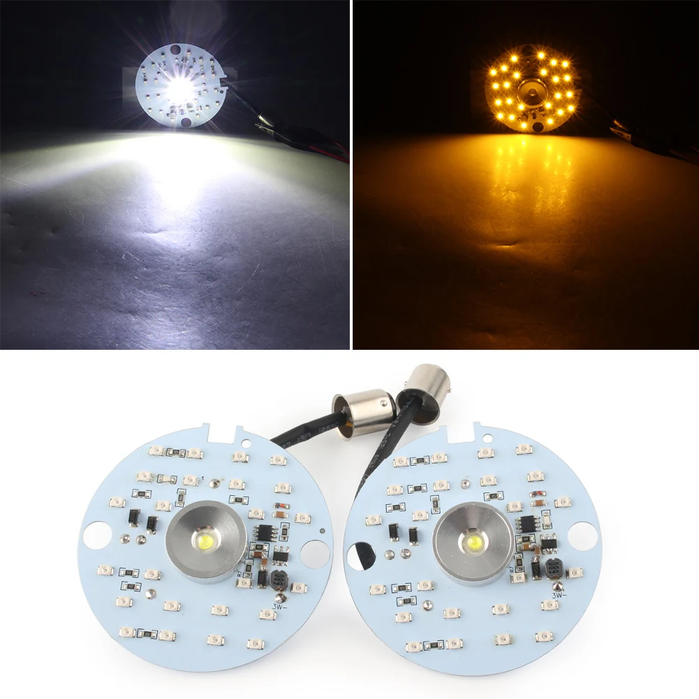 1157 LED Turn Signal Light Blinker Indicator Bulb Daytime Running Lamp Fit For Harley Davidson Touring Dark Yellow+White
1157 LED Turn Signal Light Blinker Indicator Bulb Daytime Running Lamp Fit For Harley Davidson Touring Dark Yellow+White