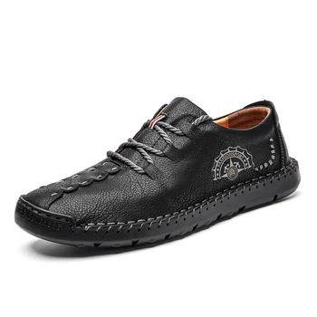 New Men's Casual Leather Shoes Classical Retro Camfortable Shoes Hand Stitching Lace Up Loafers Men's Casual Business Shoes
New Men's Casual Leather Shoes Classical Retro Camfortable Shoes Hand Stitching Lace Up Loafers Men's Casual Business Shoes