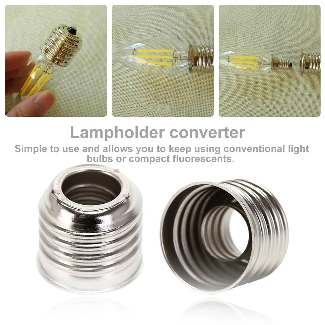 1pc Conversion lamp holder Nickel plated iron ring Light Bulb Lamp Holder Adapter Plug Extender Led Light
1pc Conversion lamp holder Nickel plated iron ring Light Bulb Lamp Holder Adapter Plug Extender Led Light