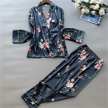 Pajama suit tempting night clothes pajama party printing temperament spring and summer bathrobe two-piece soft пижамный комплект
Pajama suit tempting night clothes pajama party printing temperament spring and summer bathrobe two-piece soft пижамный комплект