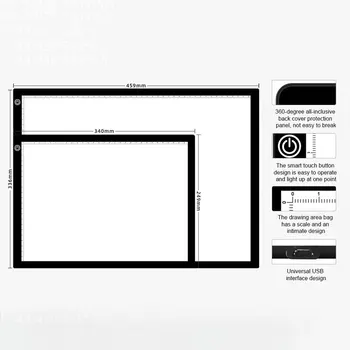 A3A4 Adjustable LED Drawing Board Copy Board Electronic Art Graphics Drawing Writing Board USB Light Box Copy Board
A3A4 Adjustable LED Drawing Board Copy Board Electronic Art Graphics Drawing Writing Board USB Light Box Copy Board