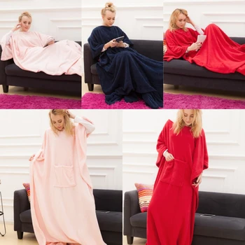 Winter Hooded Pocket Blankets Warm Soft Hoodie Slant Robe Bathrobe Pullover TV Flannel Fleece Blanket Sweatshirt With Sleeves
Winter Hooded Pocket Blankets Warm Soft Hoodie Slant Robe Bathrobe Pullover TV Flannel Fleece Blanket Sweatshirt With Sleeves