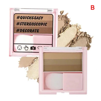 3D Three-Color Trimming Plate Nose Shadow Highlighter 3 Seconds Lazy Contourer Makeup For Women KG66 
3D Three-Color Trimming Plate Nose Shadow Highlighter 3 Seconds Lazy Contourer Makeup For Women KG66