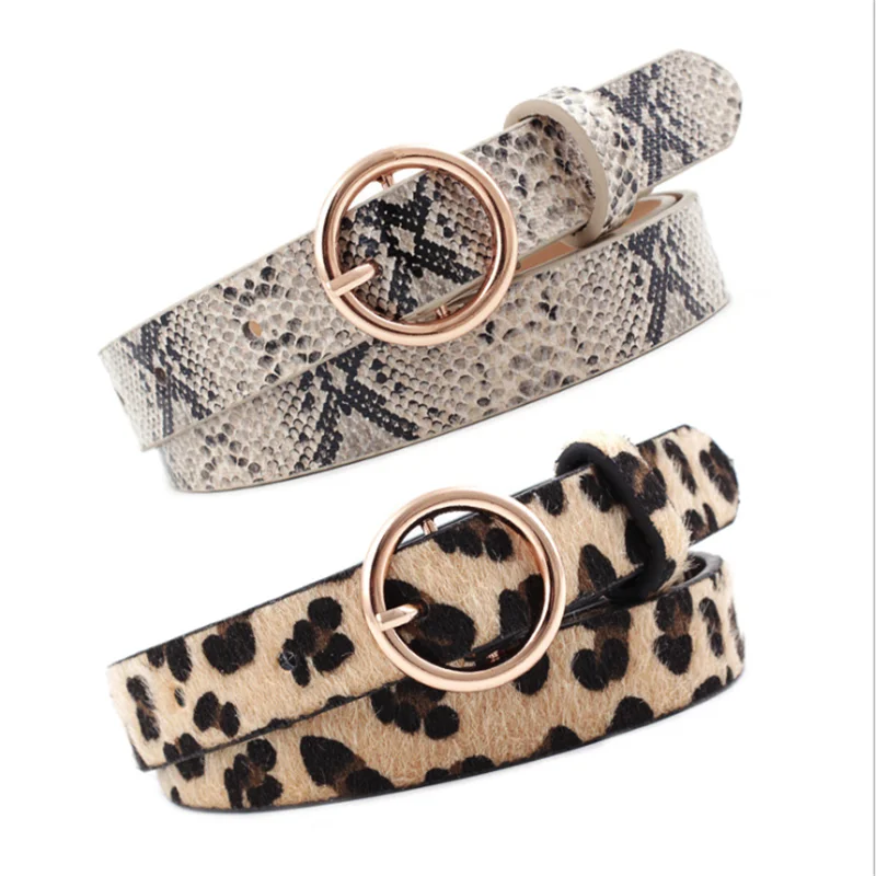 Snakeskin Pattern Belt Leopard Print Zebra Pattern Fashion Waistband Women's Circle Pin Buckle PU Leather Belt
Snakeskin Pattern Belt Leopard Print Zebra Pattern Fashion Waistband Women's Circle Pin Buckle PU Leather Belt
