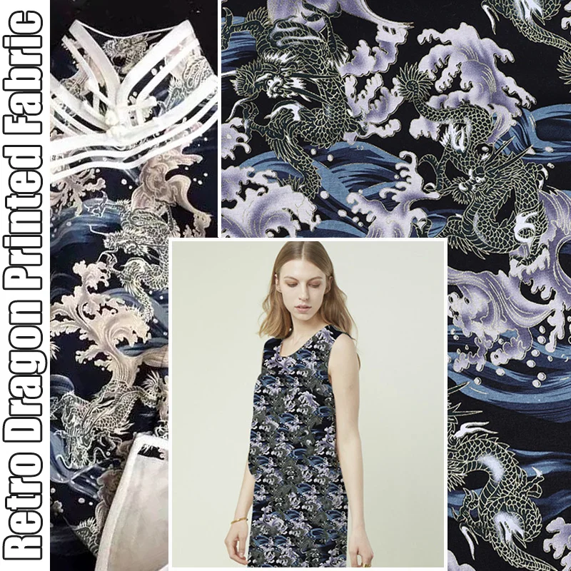 100*148cm Chinese Bronzing Fabric Vintage Dragon Design Fabric For Cheongsam Kimono Dress Damask Costume DIY Handwork Crafts
100*148cm Chinese Bronzing Fabric Vintage Dragon Design Fabric For Cheongsam Kimono Dress Damask Costume DIY Handwork Crafts