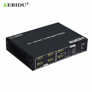 KEBIDU 4K HDMI Matrix 4x2 Switch Splitter4K @ 60Hz HDR Switch Splitter HDMI Switcher 4x2 Spdif + 3.5mm jack Audio Extractor 
KEBIDU 4K HDMI Matrix 4x2 Switch Splitter4K @ 60Hz HDR Switch Splitter HDMI Switcher 4x2 Spdif + 3.5mm jack Audio Extractor