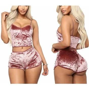 Women's Underwear Sexy Lingerie Pajamas Velvet Crop Tops Bralette&Panty Sets
Women's Underwear Sexy Lingerie Pajamas Velvet Crop Tops Bralette&Panty Sets