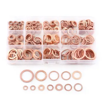 280pcs Professional Assorted Copper Washer Gasket Set Flat Ring Seal Assortment Kit M5-M20 with Box For Hardware Accessories
280pcs Professional Assorted Copper Washer Gasket Set Flat Ring Seal Assortment Kit M5-M20 with Box For Hardware Accessories
